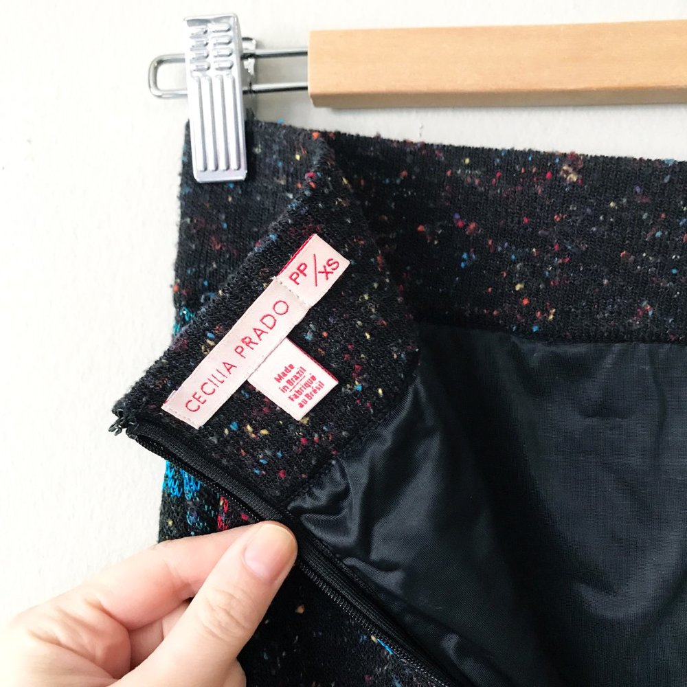 Cecilia Prado Confetti Plaid Sweater Mini Skirt - Picture 4 of 8